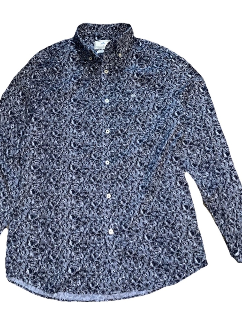 Southern TideMen's Small  Intercoastal Button Down Shirt Blue Stretch Knit